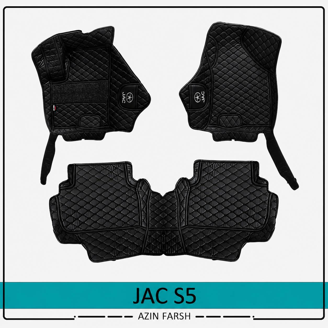 JAC S5 کفپوش 6 بعدی جک S5 گلدوزی آذین روکش
